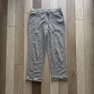 Zara Black and White Gingham Pants